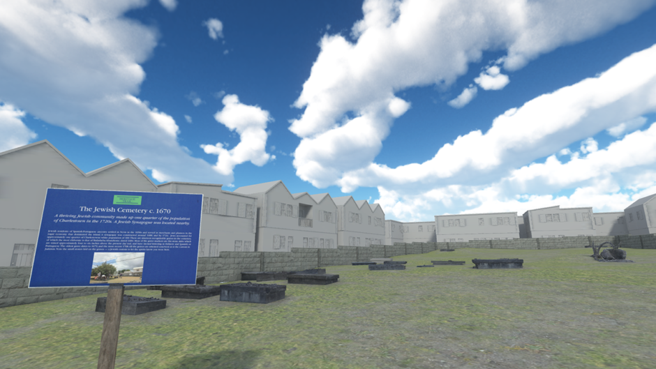 Screenshot from the virtual version of the Jewish cemetery.